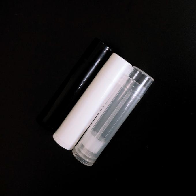 conteneur ovale cosmétique vide clair noir blanc de baume à lèvres de rouge à lèvres de 0.15oz 4.5g de tube en plastique de bâton de pommade pour les lèvres