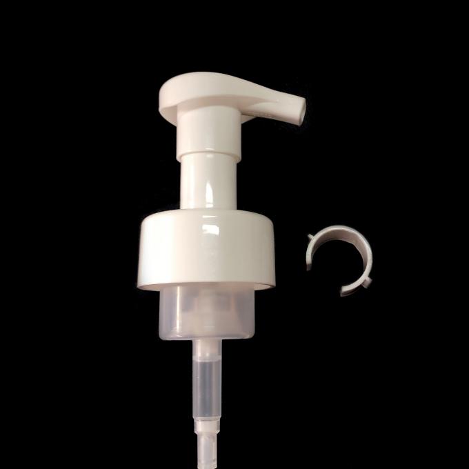 Pompe blanche de mousse en plastique de pompe cosmétique de haute qualité avec la fermeture douce